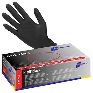 Image Meditrade® unisex Einmalhandschuhe Nitril® black schwarz Größe S 100 St.