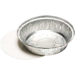 Image PAPSTAR Aluminium-Schale rund, mit Deckel, 1.000 ml inkl. Einlegedeckel aus PE-