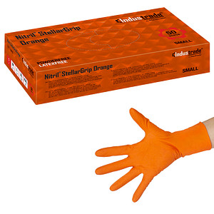 Image Industrade® unisex Einmalhandschuhe Nitril® StellarGrip Orange orange Größe S 50 St.
