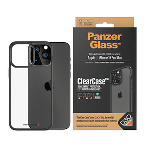 Image PanzerGlass™ ClearCase D30 Handy-Cover für Apple iPhone 15 Pro Max transparent, schwarz