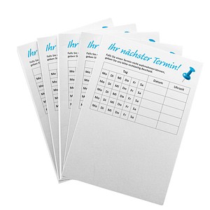 Image grau Terminblöcke grau DIN A7, ca. 100 Blatt, 5 Blöcke