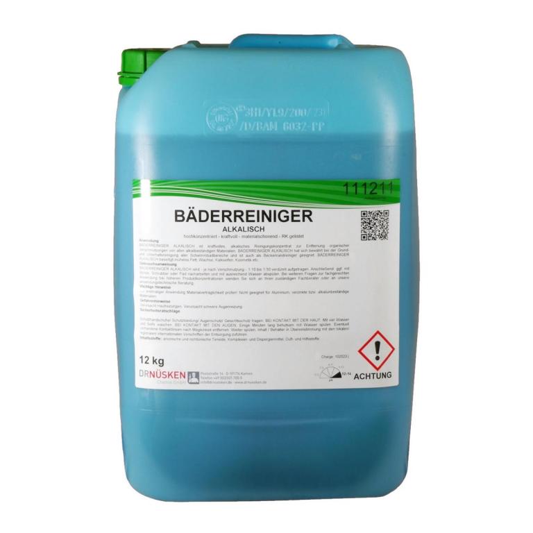 Image Bäderreiniger alkalisch | 12 kg Konzentrierter, alkalischer Reiniger zur Beseitigung organischer Verschmutzungen in Schwimmbädern und Sanitäranlagen. (RK gelistet)
