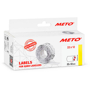Image METO Etiketten für Preisauszeichner, 22 x 12 mm, weiß