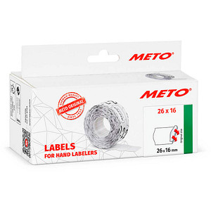 Image METO Etiketten für Preisauszeichner, 26 x 16 mm, weiß