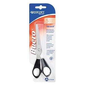 Image WESTCOTT Linkshänder-Schere BUERO Linkshand schwarz 15,0 cm