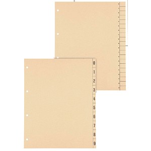 Image Trennblätter 0-9 beige, 100 St.