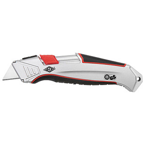 Image WEDO Safety-Cutter ALU, Klinge: 19 mm, silber/anthrazit/rot leichtes Aluminium-