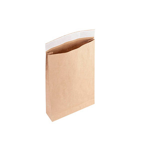 Image flexiPAK Faltentaschen classic Fixverschluss ca. DIN D4 ohne Fenster braun mit 5,0 cm Falte, 300 St.