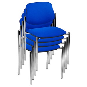 Image 4 Nowy Styl Besucherstühle Styl STYL CHROM C-06 4ER blau Stoff
