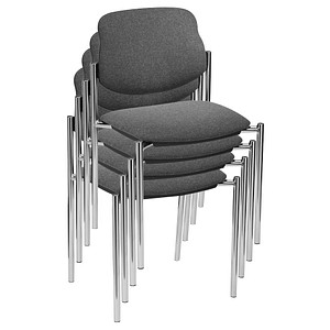 Image 4 Nowy Styl Besucherstühle Styl STYL CHROM C-38 4ER anthrazit Stoff