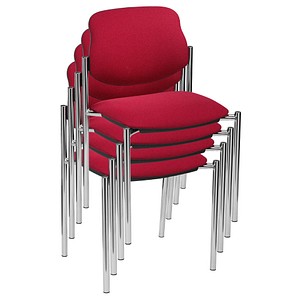 Image 4 Nowy Styl Besucherstühle Styl STYL CHROM C-29 4ER bordeaux Stoff