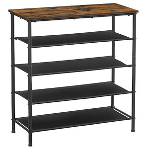 Image VASAGLE Schuhregal braun, schwarz 75,0 x 30,0 x 91,0 cm