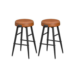 Image 2 VASAGLE Barhocker LBC080K01 braun Kunstleder