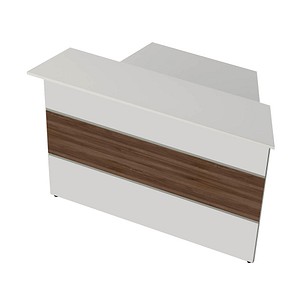 Image Kerkmann Anbautheke weiß, nussbaum 145,0 x 92,0 x 108,0 cm