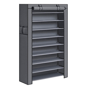 Image SONGMICS Schuhregal grau 88,0 x 28,0 x 160,0 cm