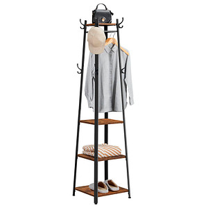 Image VASAGLE Kleiderständer LCR80X braun Metall 8 Haken 43,0 x 180,0 cm