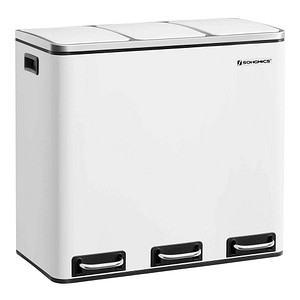 Image SONGMICS Mülltrenner 3 x 18,0 l weiß