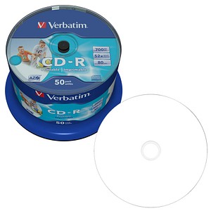 Image 50 Verbatim CD-R 700 MB bedruckbar