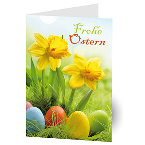 Image LUMA Grußkarten Ostern Narzisse mit Ostereier DIN B6