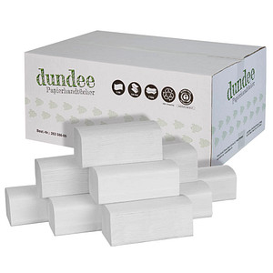 Image dundee Papierhandtücher Zick-Zack-Falzung 2-lagig 3.200 Tücher