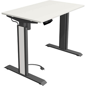 Image Kerkmann Move 1 advance elektrisch höhenverstellbarer Schreibtisch weiß rechteckig, T-Fuß-Gestell grau 100,0 x 60,0 cm