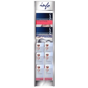 Image Kerkmann Wandprospekthalter silber DIN A4 7 Fächer