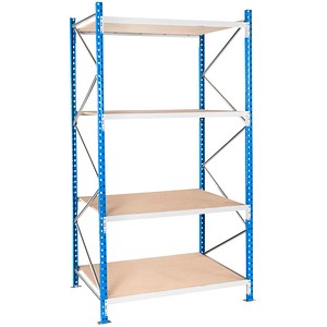 Image Manorga Weitspannregal EPSIVOL ZR2520604NDF4 blau, braun 200,0 x 60,0 x 250,0 cm