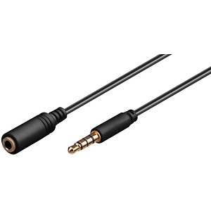 Image WENTRONIC goobay - Audioverlängerungskabel - 4-poliger Mini-Stecker (S) bis 4-p