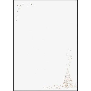 Image SIGEL Weihnachtsbriefpapier Golden Tree Motiv DIN A4 90 g/qm 100 Blatt