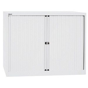 Image BISLEY Rollladenschrank verkehrsweiß 2 Fachböden 120,0 x 43,0 x 103,0 cm