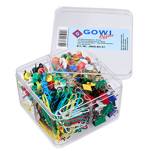 Image 416 Gowi Büroklammern Sortimentbox 416 teilig farbsortiert Metall