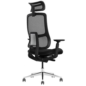 Image LMG Bürostuhl, T2-BH-02 Stoff schwarz, Gestell alu