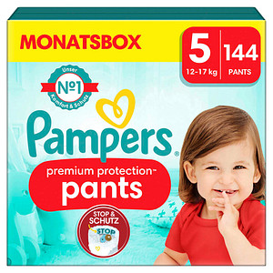 Image Pampers® Windeln premium protection™ Monatsbox Größe Gr.5 (12-17 kg) für Babys und Kleinkinder (4-18 Monate), 144 St.