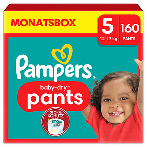 Image Pampers® Windeln baby-dry™ Monatsbox Größe Gr.5 (12-17 kg) für Babys und Kleinkinder (4-18 Monate), 160 St.