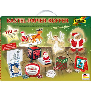 Image folia Bastelpapier-Koffer "Weihnachten", 110-teilig