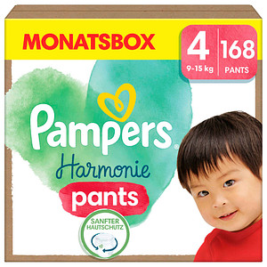 Image Pampers® Windeln Harmonie™ Größe Gr.4 (9-15 kg) für Babys und Kleinkinder (4-18 Monate), 168 St.