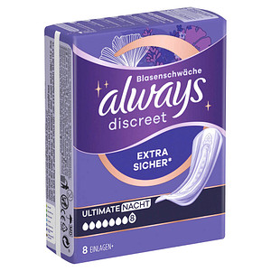 Image always Slipeinlagen discreet Extra Sicher Ultimate Nacht, 8 St.