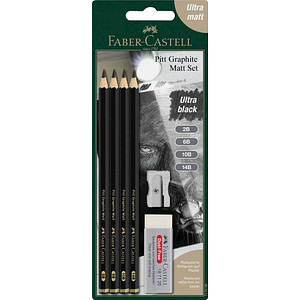Image FABER-CASTELL Pitt Graphite Bleistift-Set 2B schwarz 1 Set