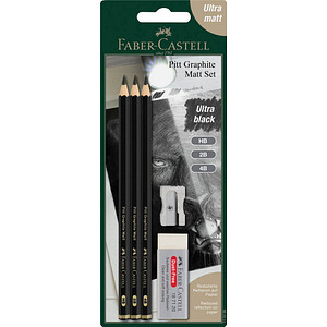 Image FABER-CASTELL Pitt Graphite Bleistift-Set HB schwarz 1 Set