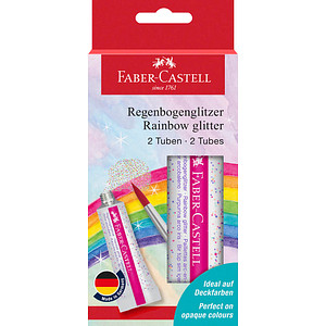 Image FABER-CASTELL Glitzer-Gel Regenbogen, 2 Tuben à 12 ml
