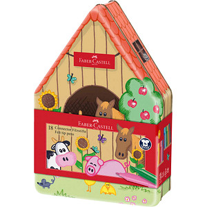 Image FABER-CASTELL Connector Bauernhof Filzstifte farbsortiert, 18 St.