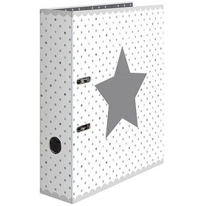 Image HERMA Motivordner "Stars", Weiß gepunktet, DIN A4