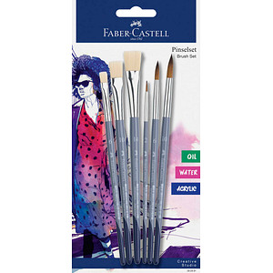 Image FABER-CASTELL Pinsel-Set Größe 2#!#6#!#10#!#14, 6-teilig