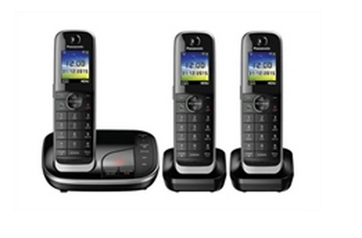 Image Panasonic KX-TGJ323GB Schnurloses Telefon-Set mit Anrufbeantworter schwarz