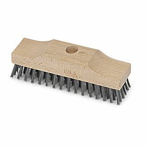 Image Nölle Drahtbesen Stahldraht grau Holz 22,0 cm breit