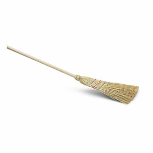 Image Nölle Besen Reisstroh 3-Naht braun Holz 25,0 cm breit