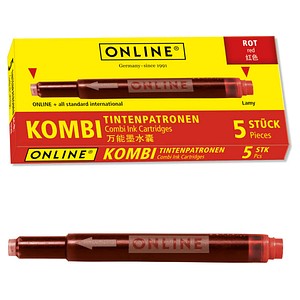 Image ONLINE® 17307/12 Tintenpatronen für Füller rot 5 St.