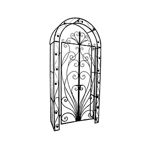 Image Garden Pleasure Rankbogen mit Tor BAGANA Metall braun Bogen 108,0 x 229,0 cm