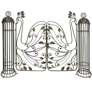 Image Garden Pleasure Rankbogen mit Tor PACAYA Metall schwarz gebogen 153,0 x 122,0 cm