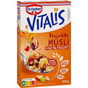 Image Dr.Oetker Vitalis Früchte ohne Zuckerzusatz Müsli 500,0 g